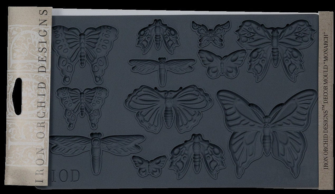 IOD Monarch 6x10 Decor Mould Label Moulds Use With Clay or Resin Crafts Signs Sugar Arts Furniture Fall Decor, Monarch Mold Ships- 1-2 days!