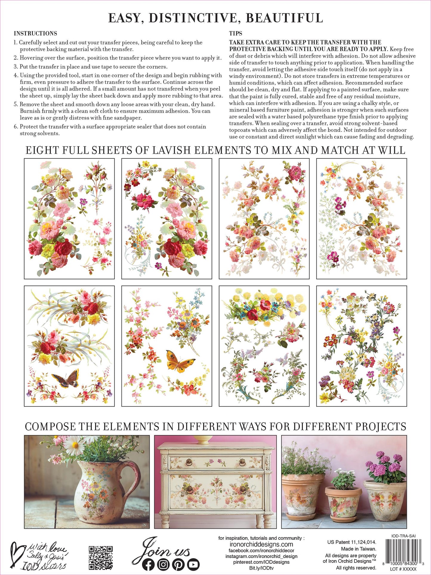 NEW Saint Germain IOD Transfer Pad with (8) 12 X 16 Sheets
