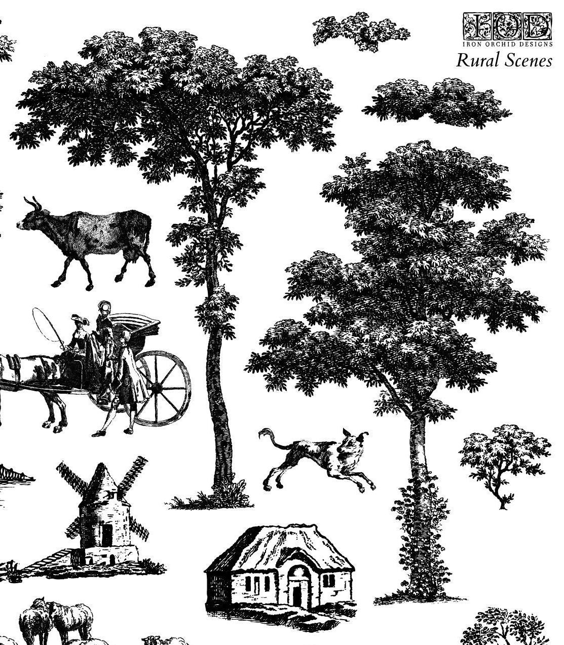 RETIRED IOD Rural Scene Stamps