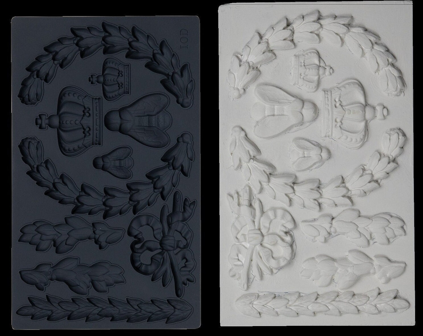IOD Laurel 6x10 Decor Mould Label Moulds Use With Clay or Resin Crafts Signs Sugar Arts Furniture Fall Decor, Laurel Mold