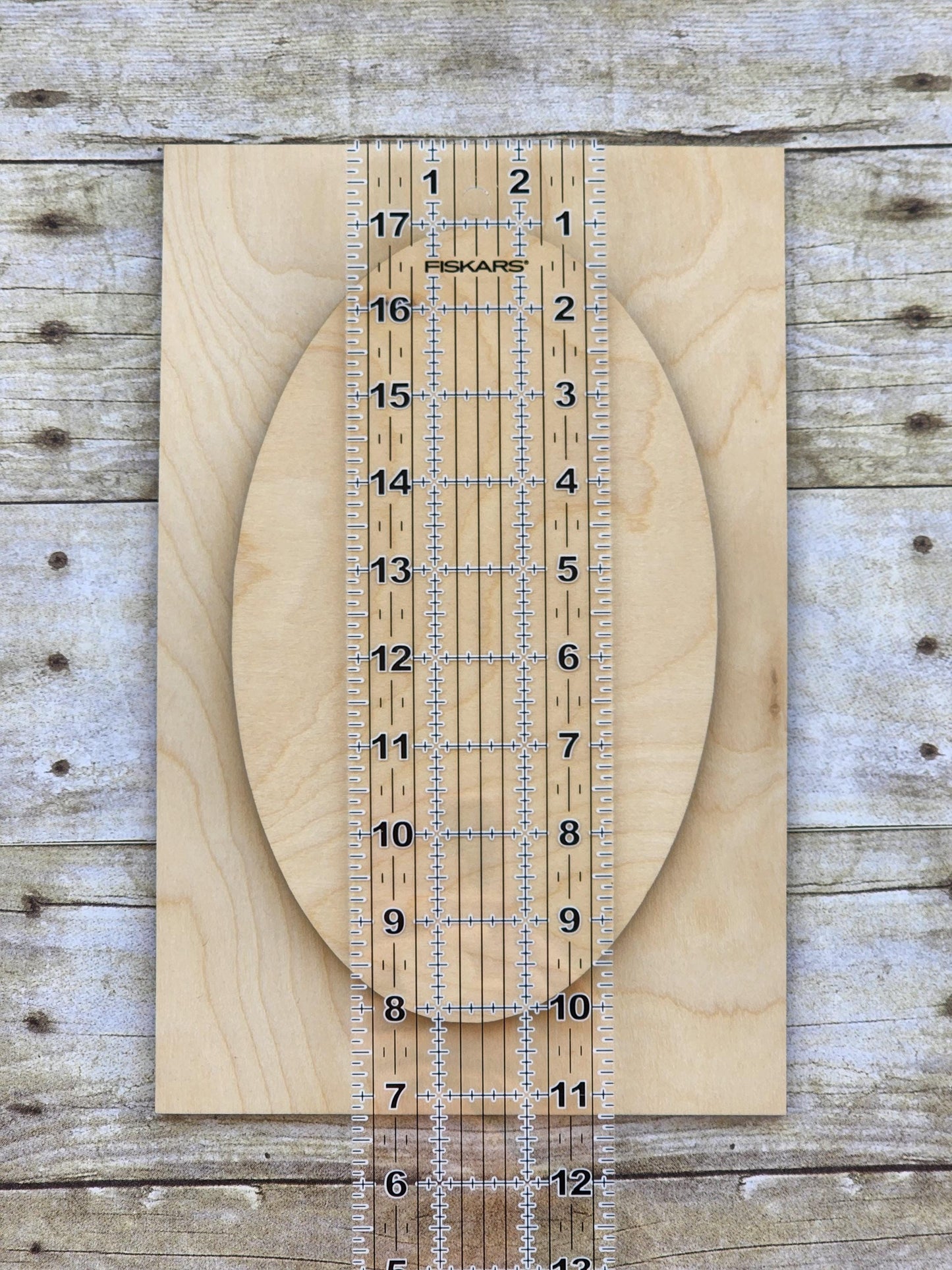 Oval Stacked Wood Plaque