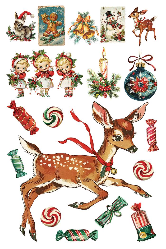 Kitschy Christmas IOD Transfer Pad with (8) 8 x 12 Sheets