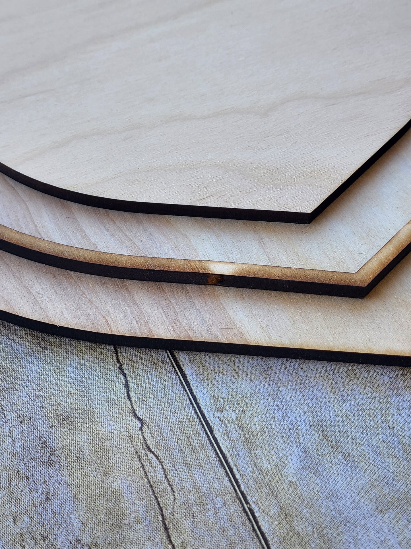 Outlined Shield Shaped Wood Frame, 14x10" Wooden Frames