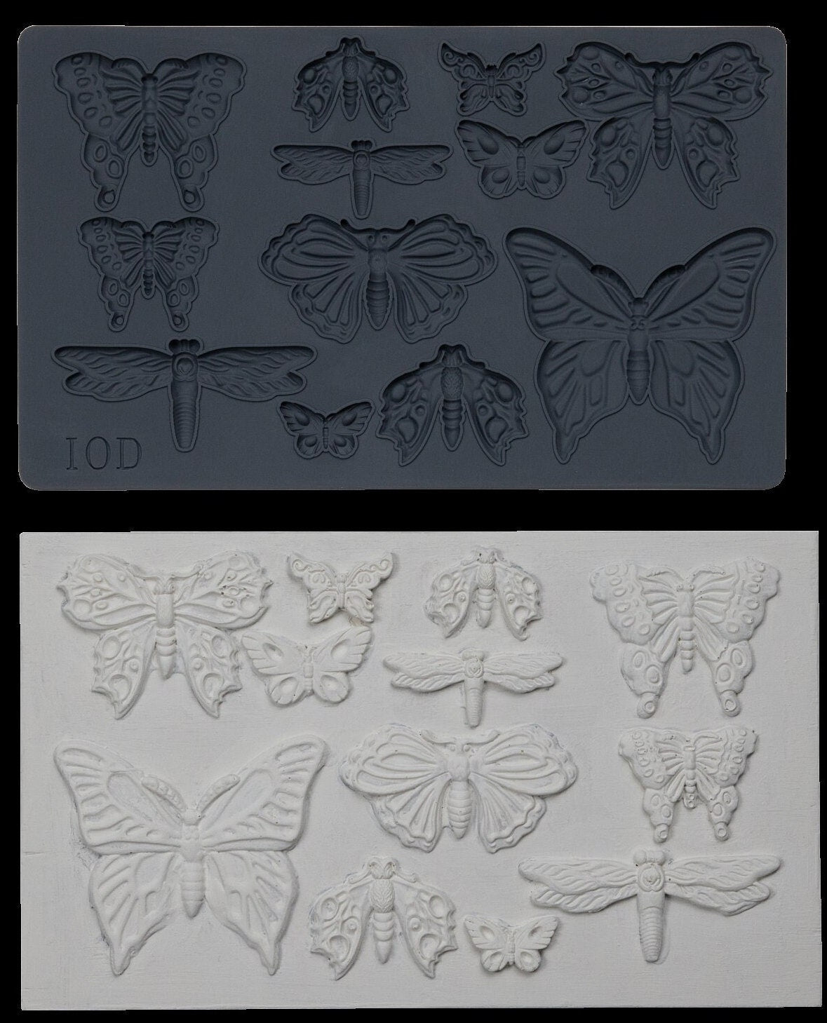 IOD Monarch 6x10 Decor Mould Label Moulds Use With Clay or Resin Crafts Signs Sugar Arts Furniture Fall Decor, Monarch Mold Ships- 1-2 days!