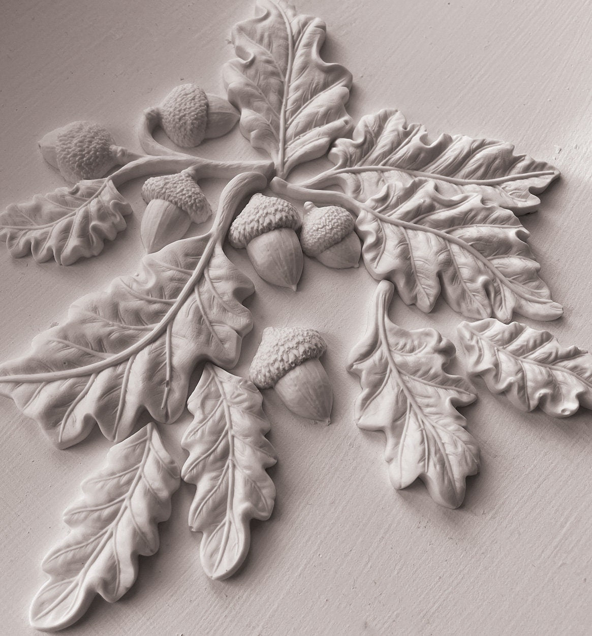 Oak Leaves and Acorns 6x10 IOD Decor Mould