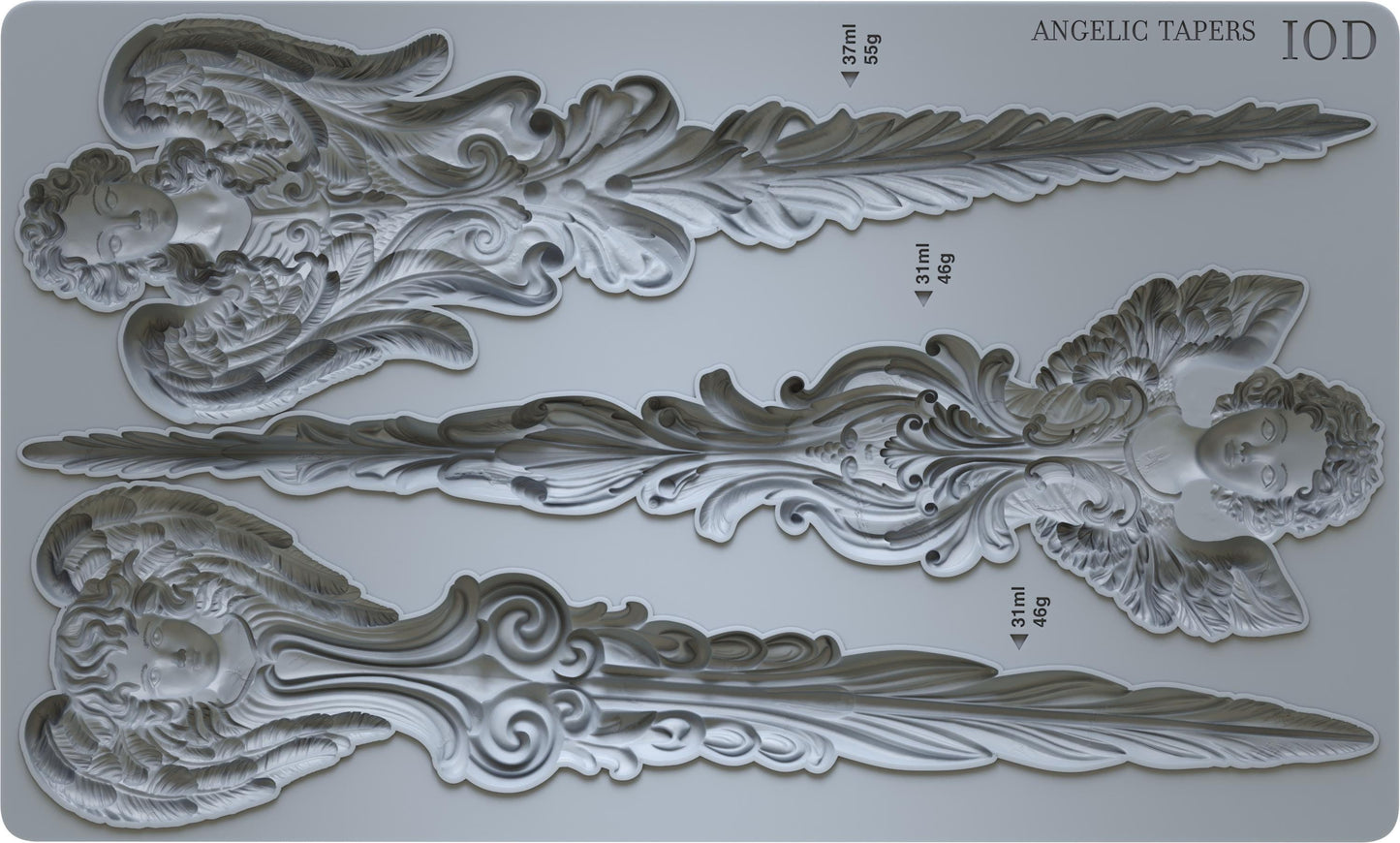 Angelic Tapers 6x10 IOD 2024 Decor Mould, Moulds Clay or Resin Crafts Sign Sugar Art Furniture Angel, Snowflake, Icicle Mold Ship in 1 day!