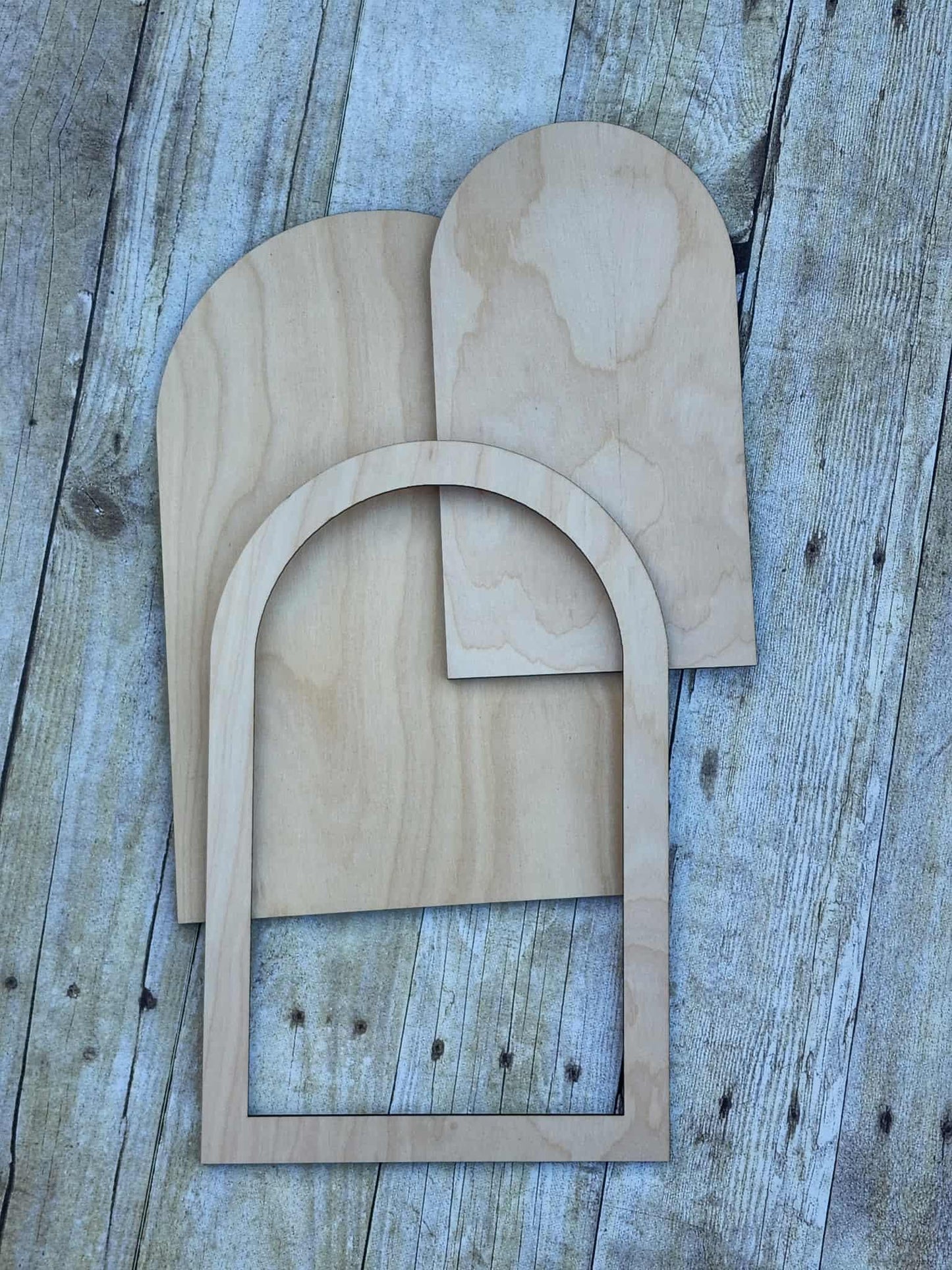 Arch Wood Frame, Layered with Inlay, 13 x 8.25" Wooden Frames