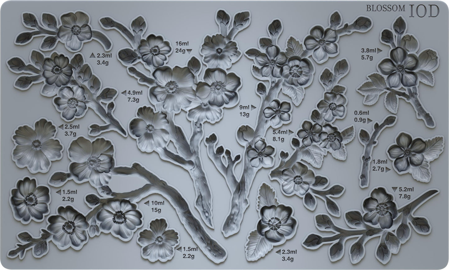 IOD Blossom 6x10 Decor Mould