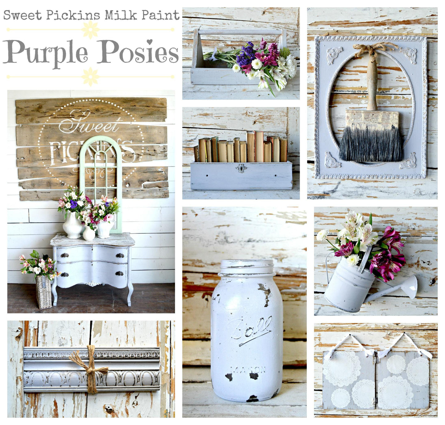 Sweet Pickins Milk Paint - Purple Posies