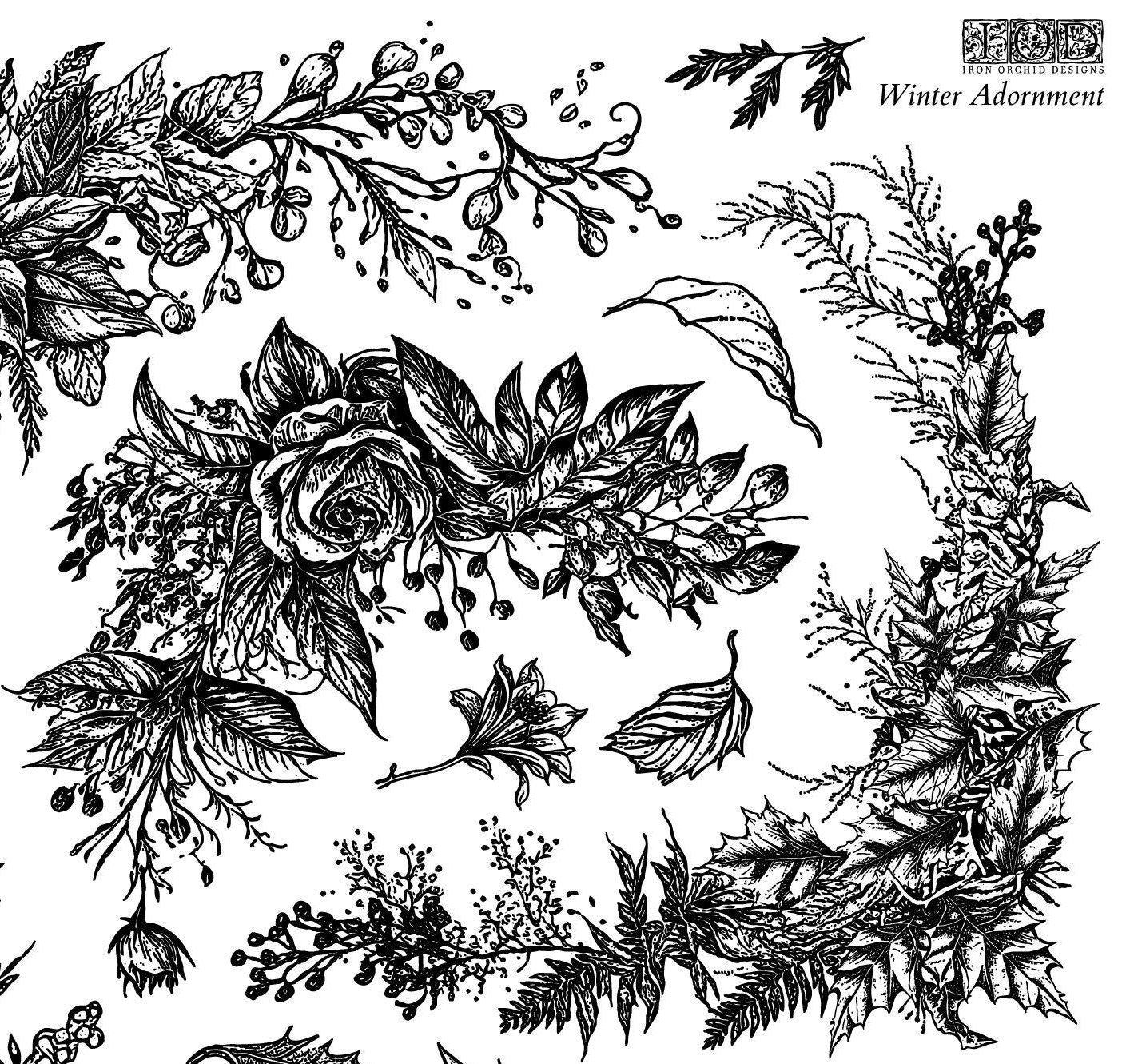 IOD Winter Adornment Stamps