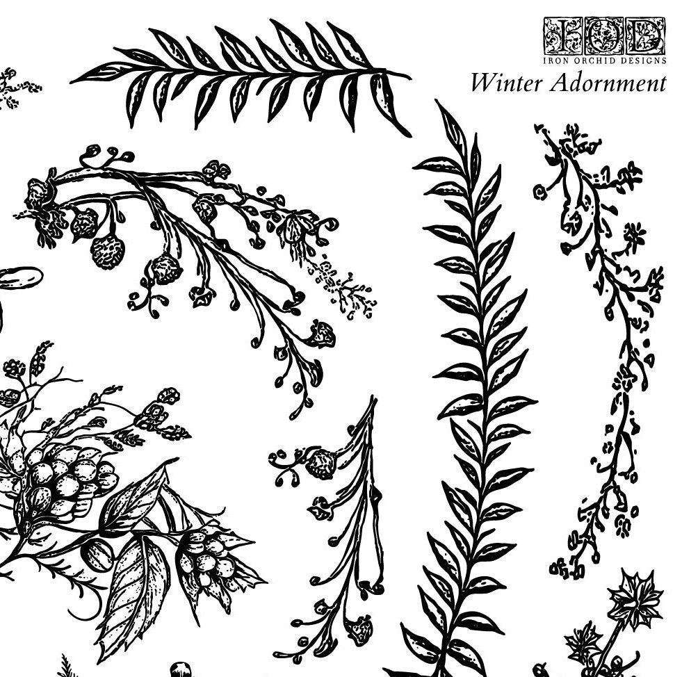 IOD Winter Adornment Stamps