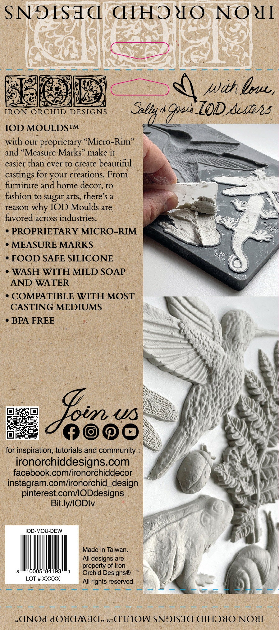 IOD Dewdrop Pond 6x10 Decor Mould Label Moulds Use With Clay or Resin Crafts Signs Sugar Arts Furniture Fall Decor, Dewdrop Pond Mold