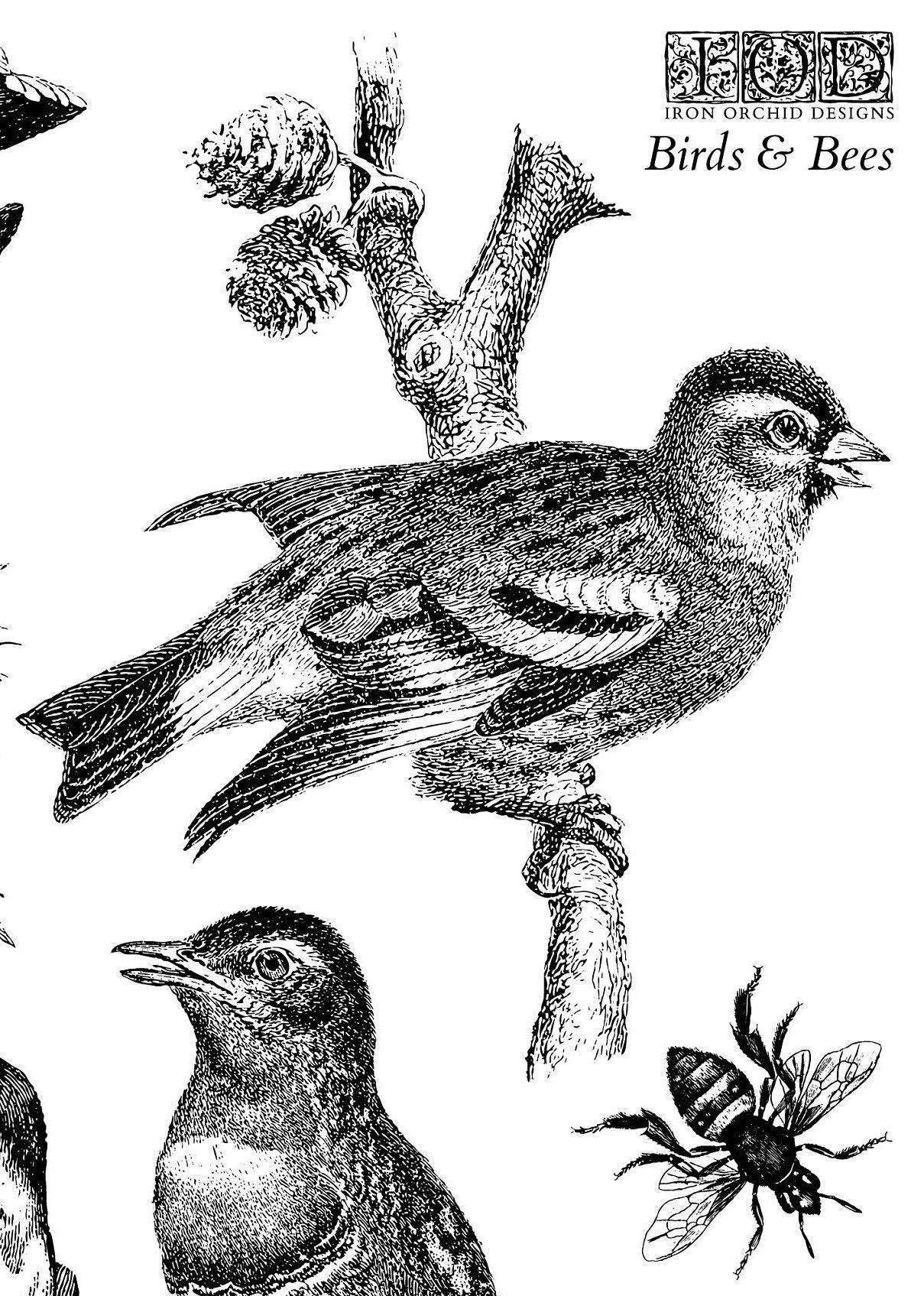 IOD Birds and Bees Stamp