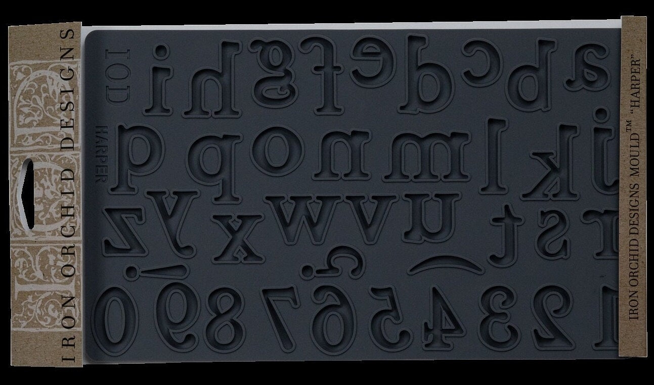 IOD Harper 6x10 Decor Mould Label Moulds Use With Clay or Resin Crafts Signs Sugar Arts Furniture Fall Decor, Harper Mold Ships in 1-2 days!