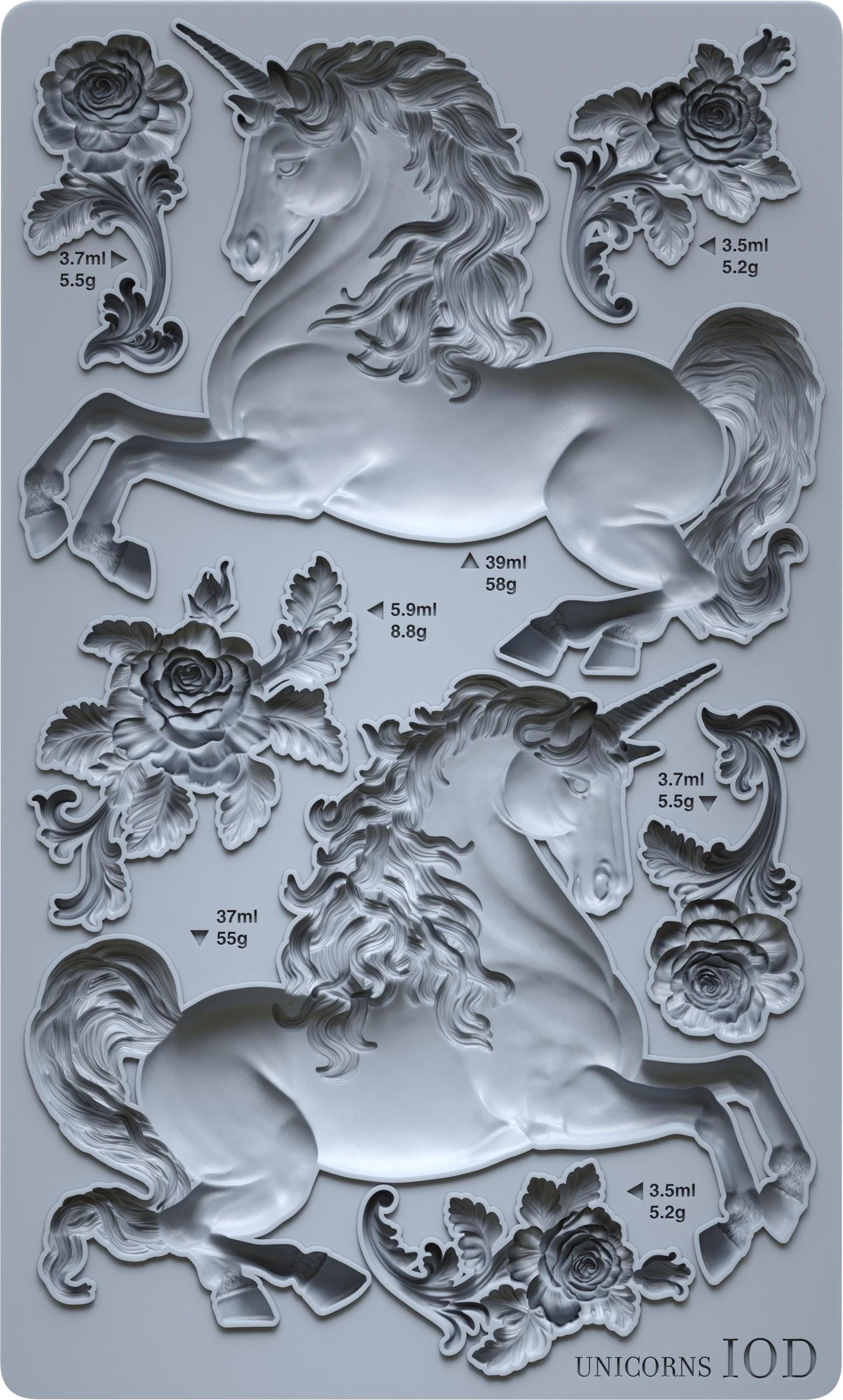 IOD Unicorn 6x10 Decor Mould