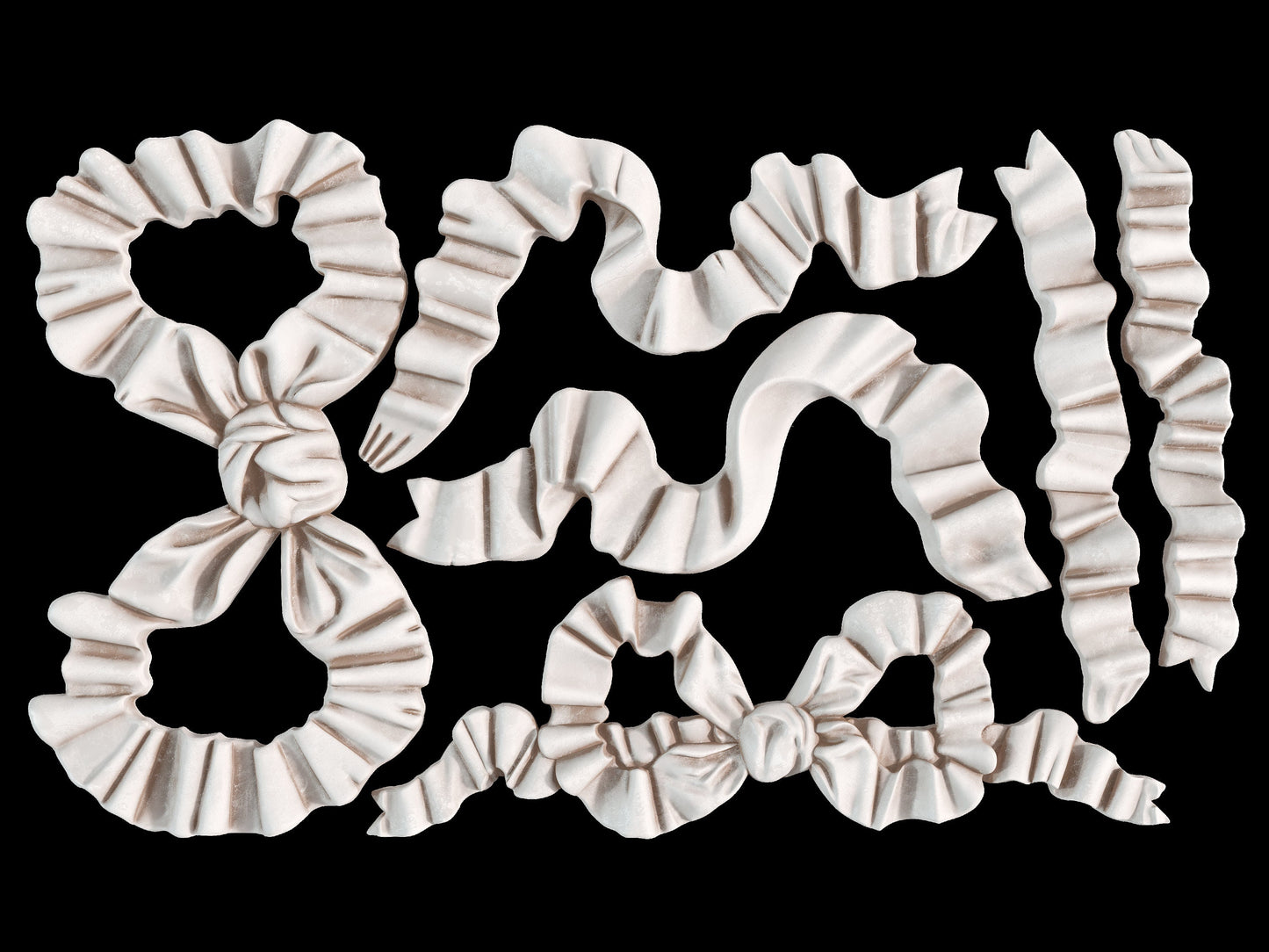 Bows 6x10 IOD Decor Mould