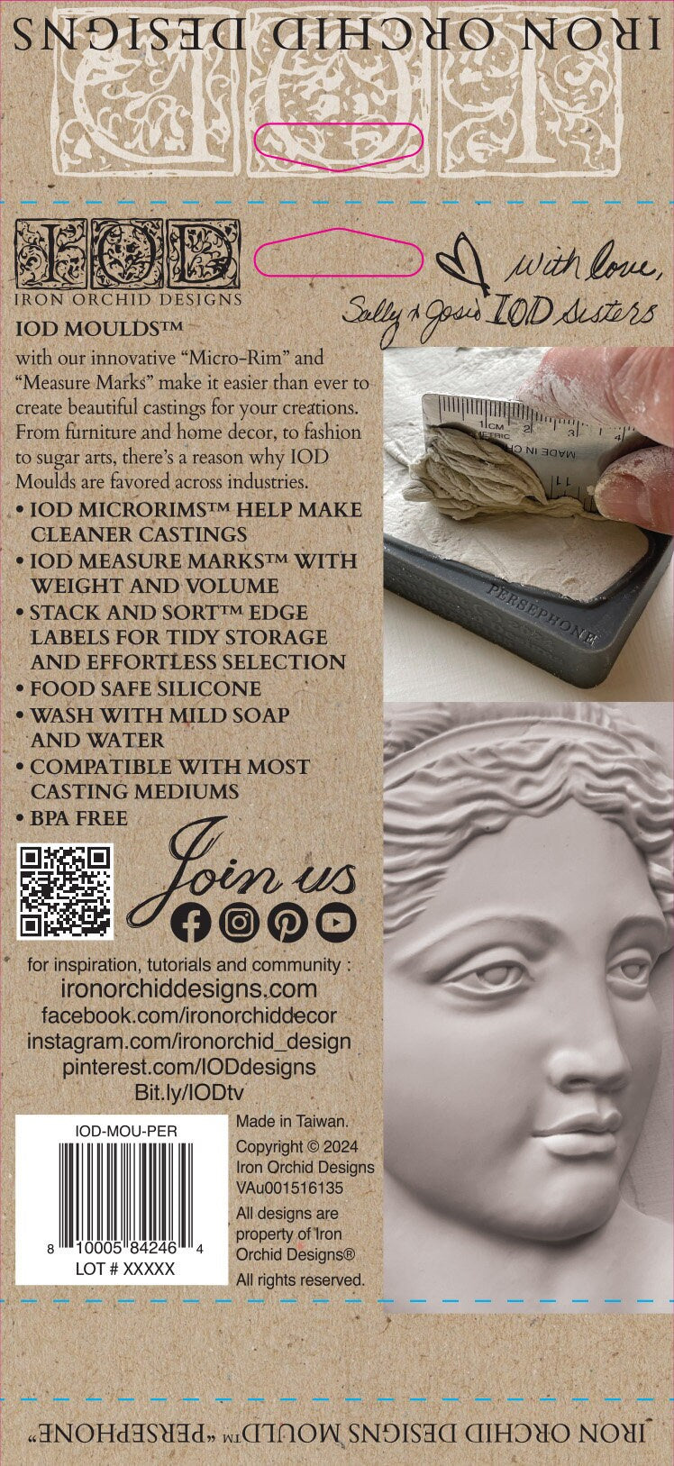 Persephone 5x7 IOD Decor Mould