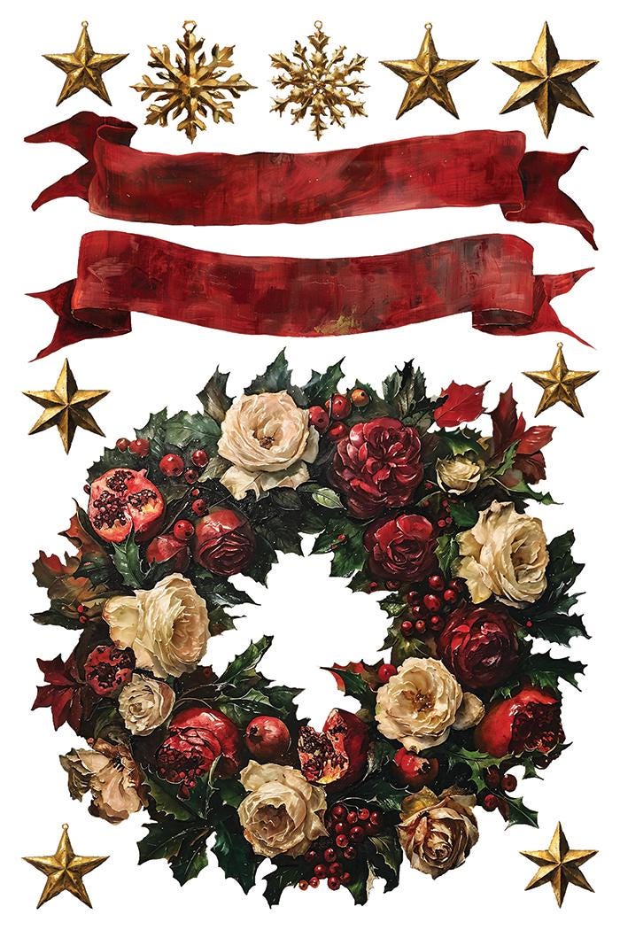 Crimson Velvet IOD 2024 Transfer Pad with (8) 8 x 12 Sheets