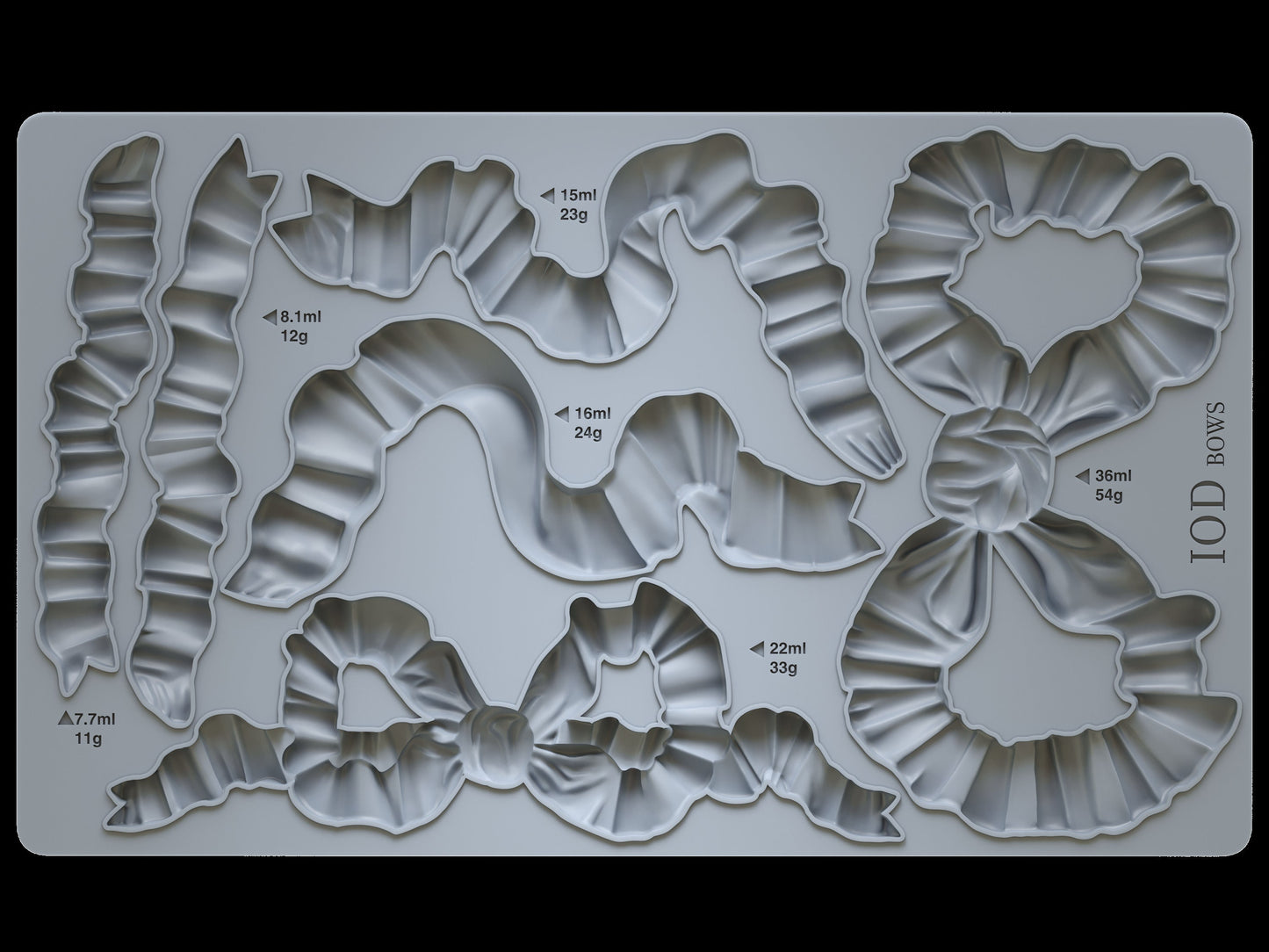 Bows 6x10 IOD Decor Mould