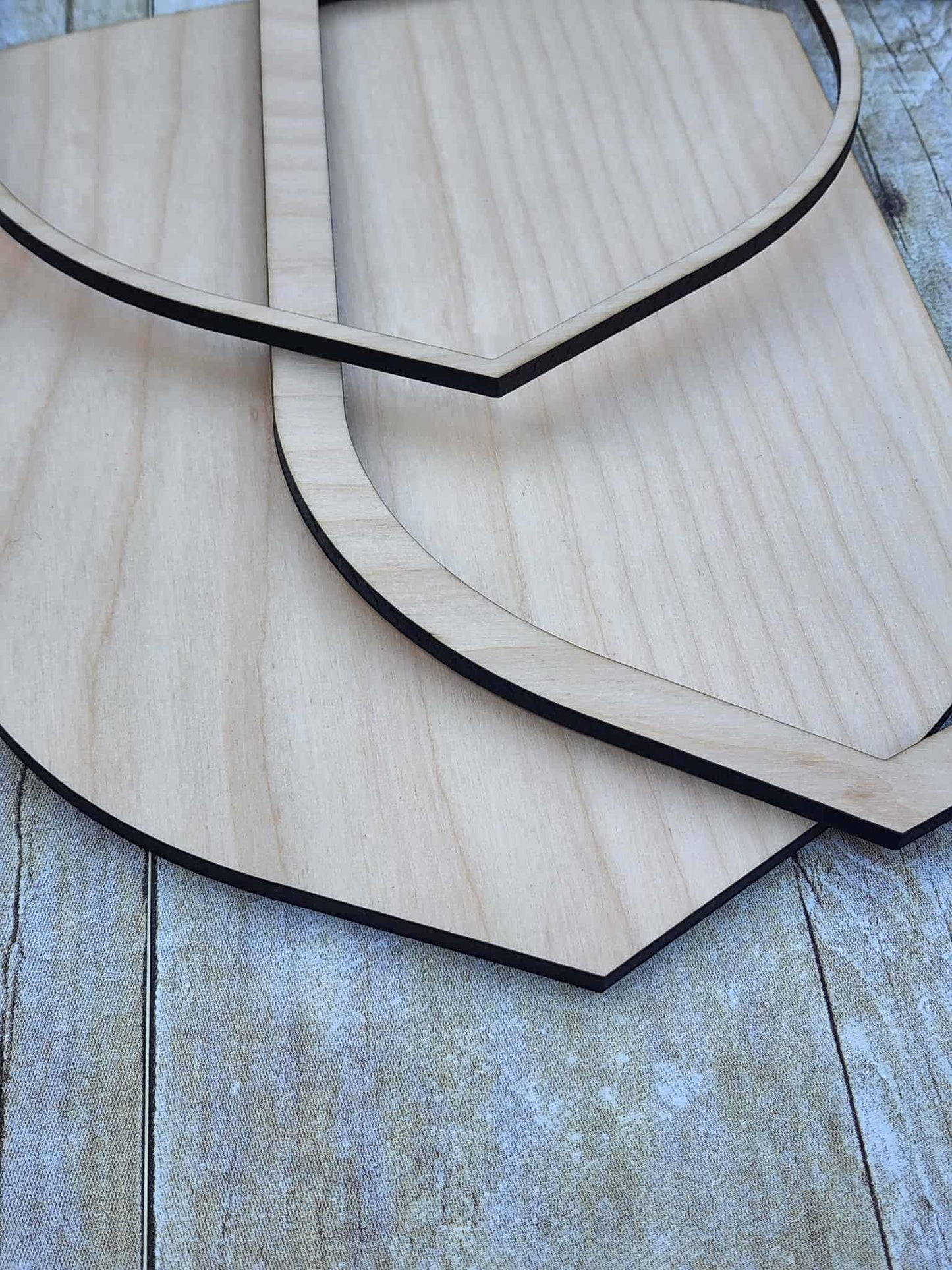 Shield Shaped Wood Frame, 7.5x10" Wooden Frames