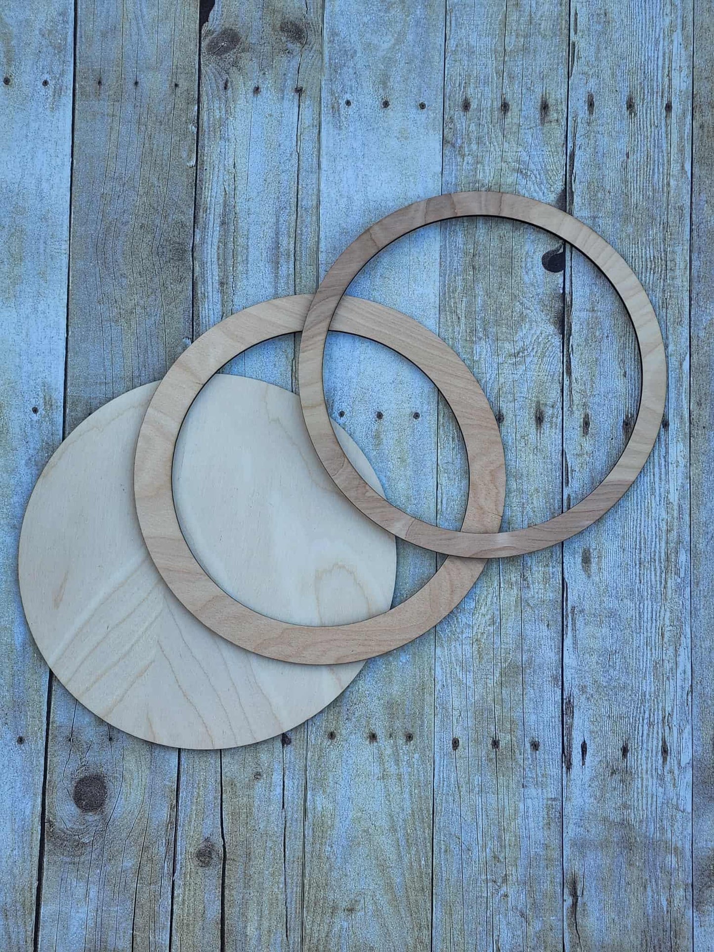 Round Wood Frame, Layered, 11.75" Wooden Frames