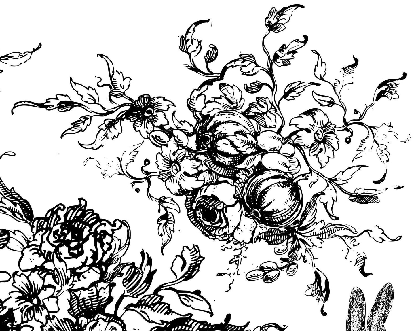 IOD Rose Toile Stamp, Iron Orchid Designs