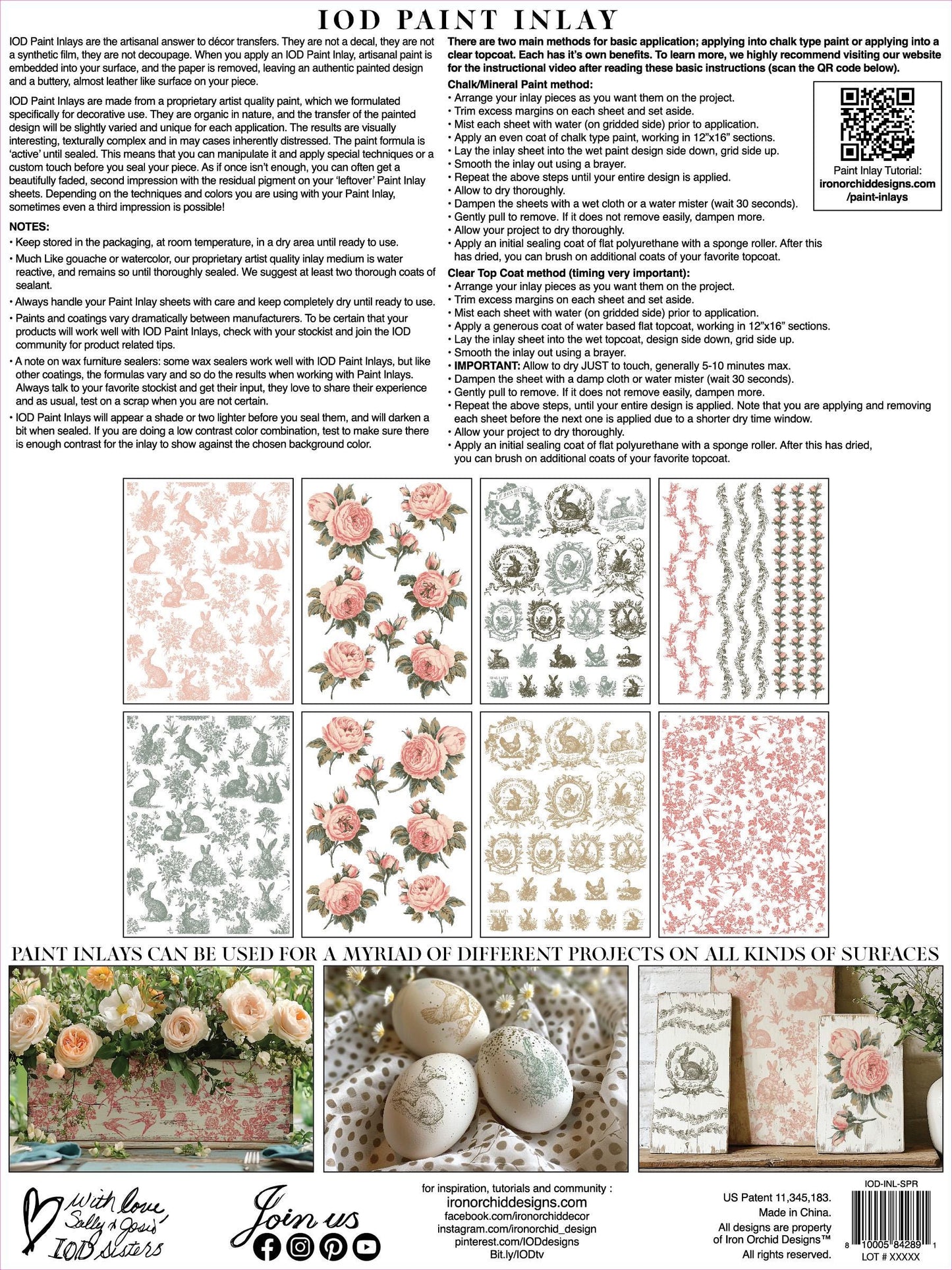 Spring Melody IOD Paint Inlay