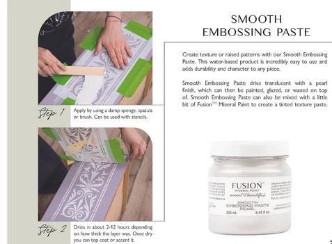 Fusion Mineral Paint Smooth Embossing Paste
