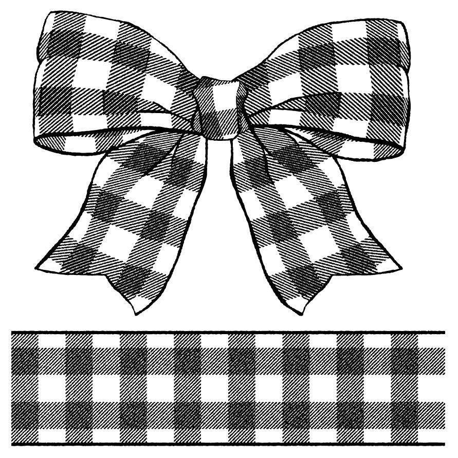 RETIRED IOD Pretty in Plaid Decor Stamp