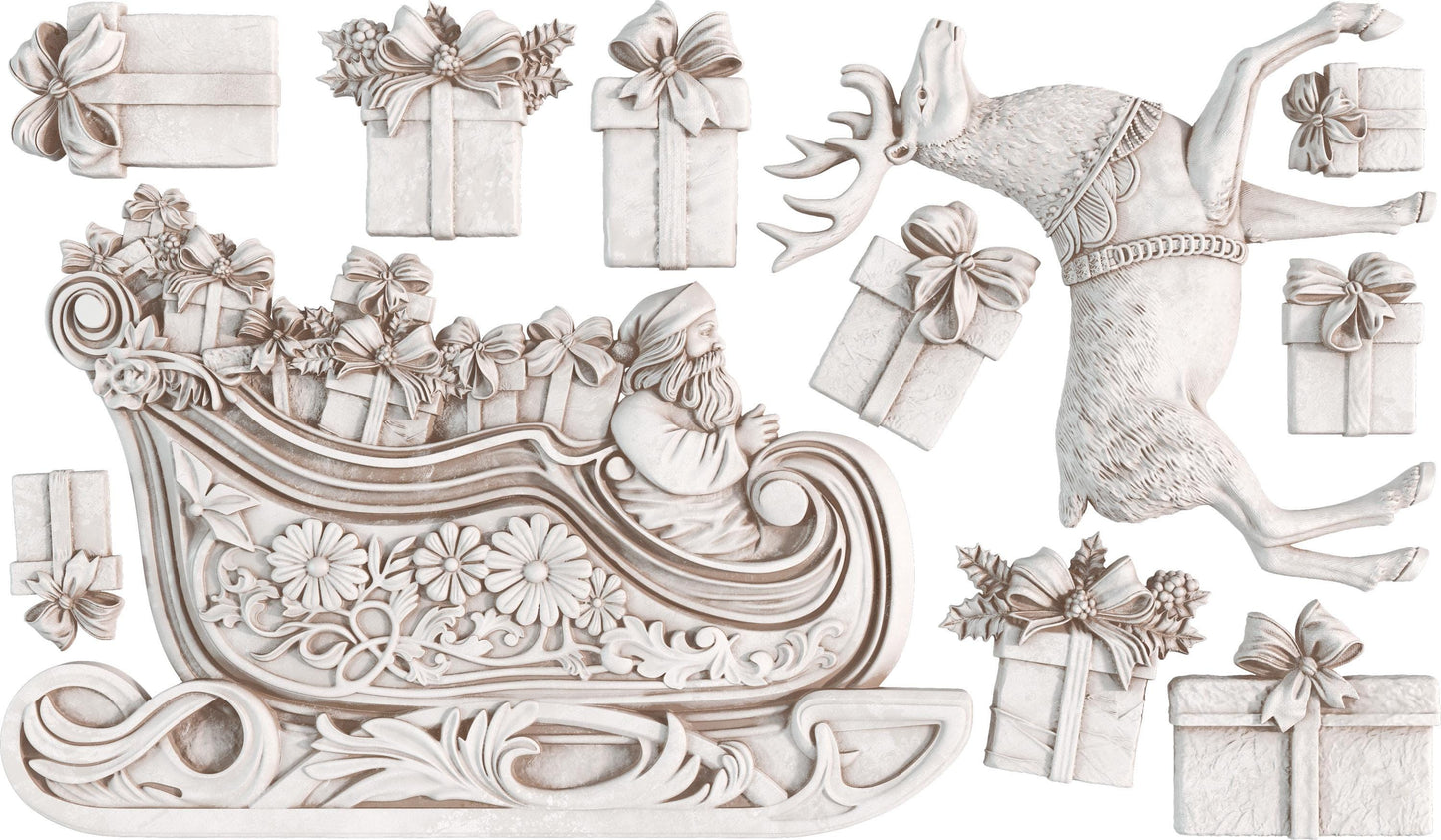 Santa's Sleigh 6x10 IOD 2024 Decor Mould