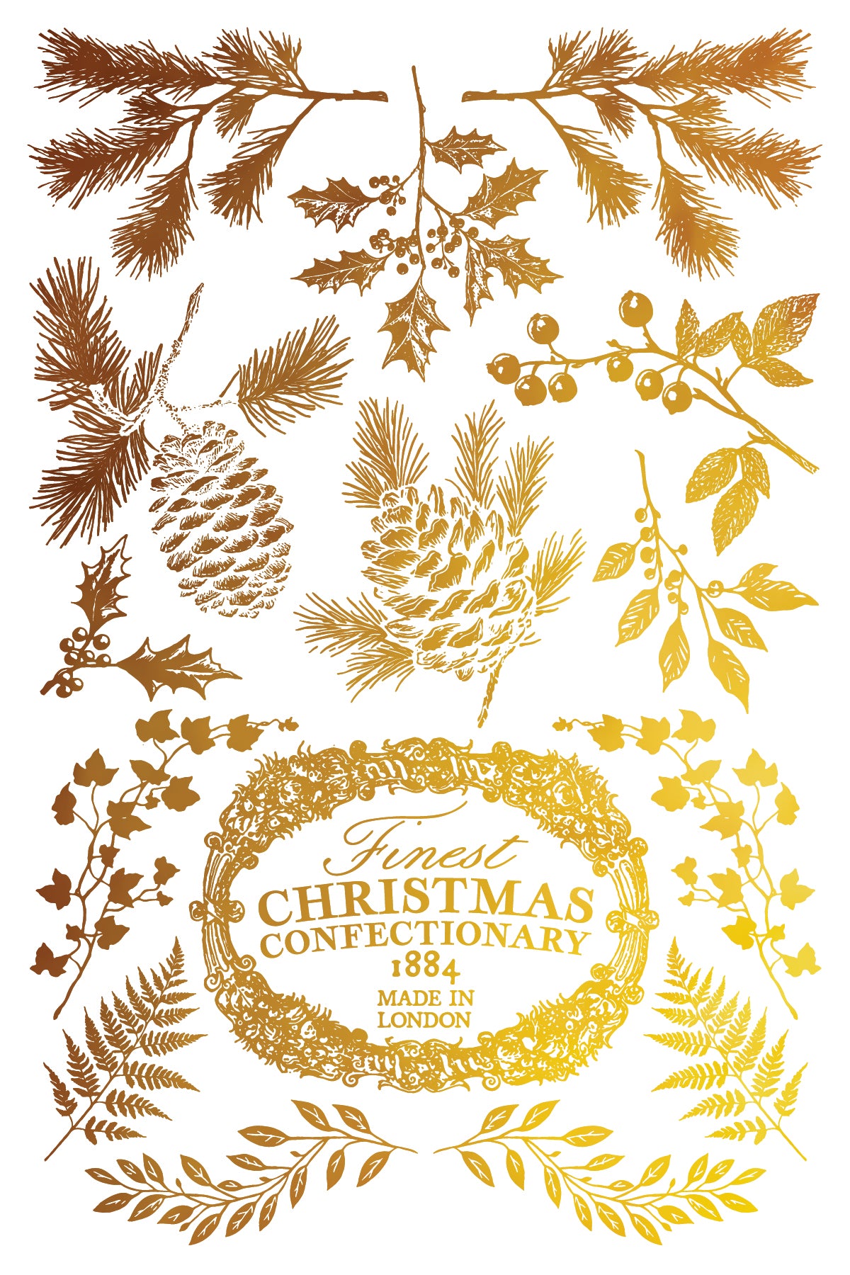 2025 Figgy & Flourish IOD Gold Foil Transfer Pad with (8) 12 X 8 Sheets