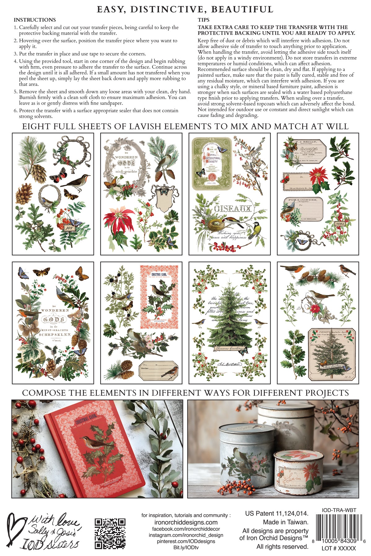 2025 IOD Winter Botanist Transfer Pad with (8) 8 x 12 Sheets