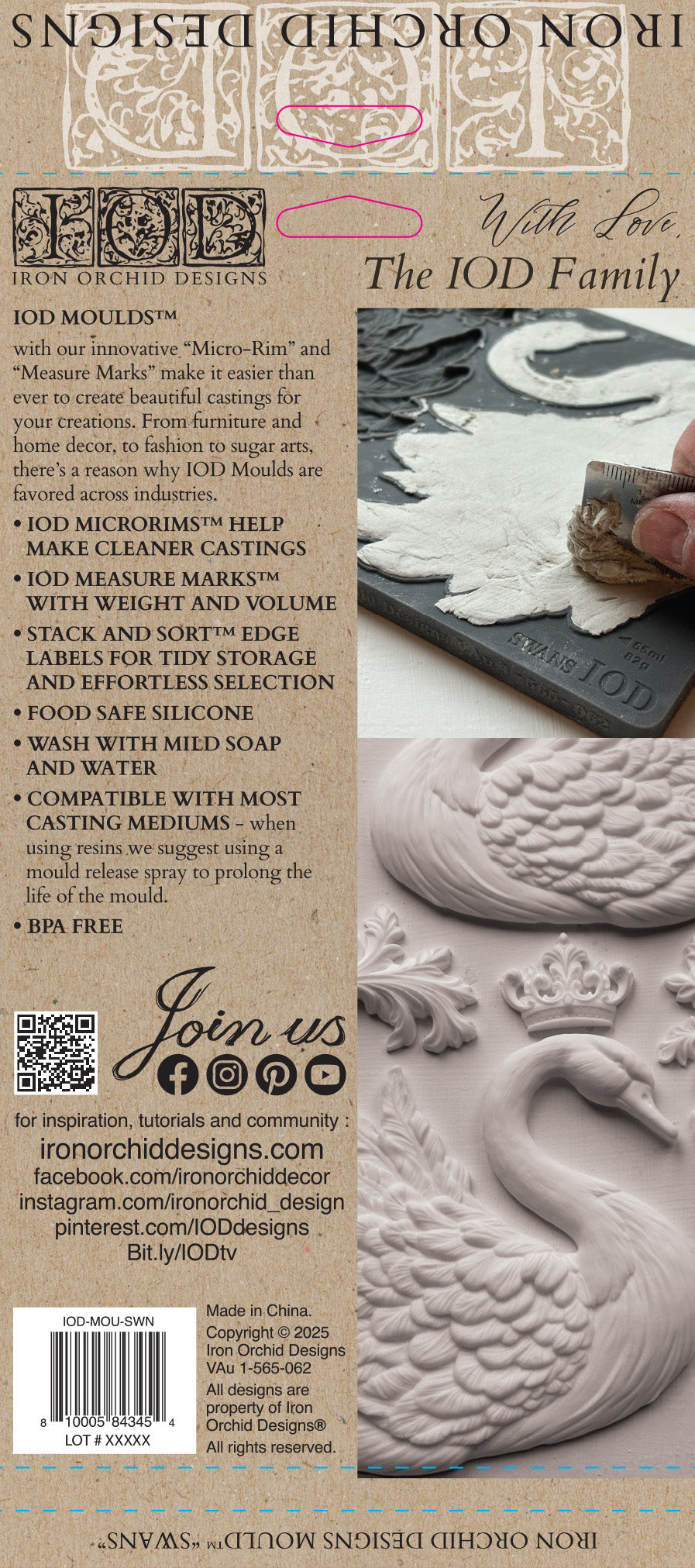 IOD Swans Decor Mould
