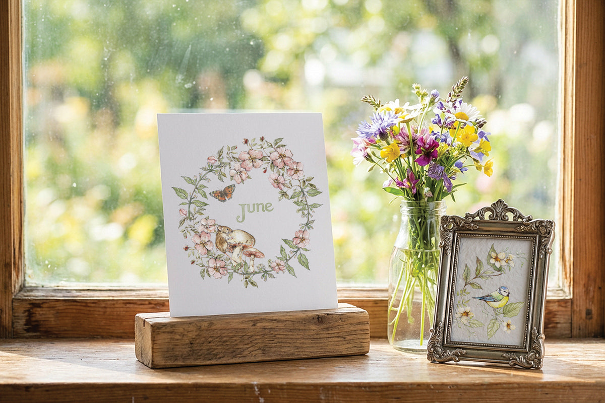 IOD The Bramblewood Diaries Transfer • Iron Orchid Designs • 8×12 Woodland Animals & Seasonal Botanical Wreaths • Ships in 1–2 Days