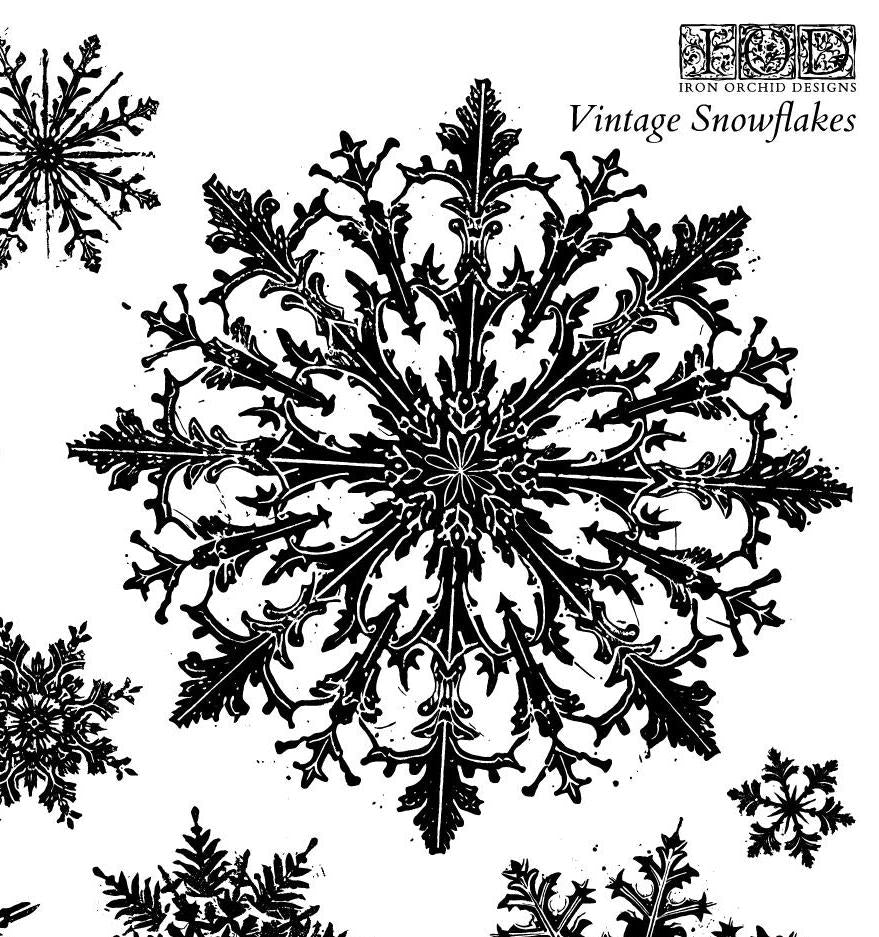 IOD Vintage Snowflakes Stamp