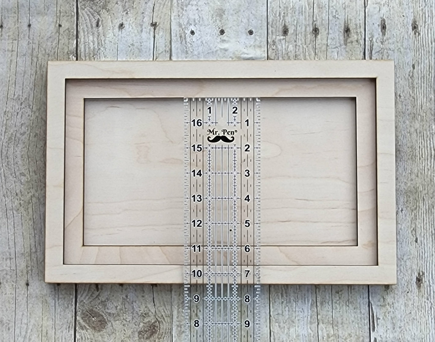 Rectangle Wood Frame 14" x 9" inches- Wooden Blank