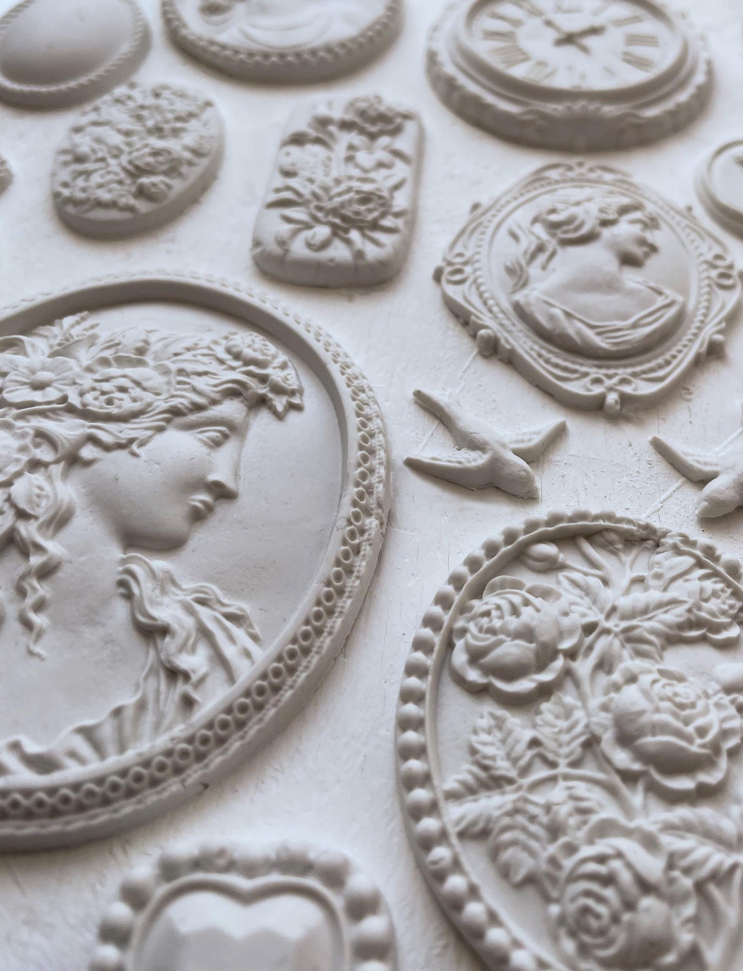 Cameos 6x10 IOD Decor Mould, Moulds Use With Clay or Resin Crafts Signs Sugar Arts Furniture Fall Decor, Cameo Mold Ships in 1-2 days!