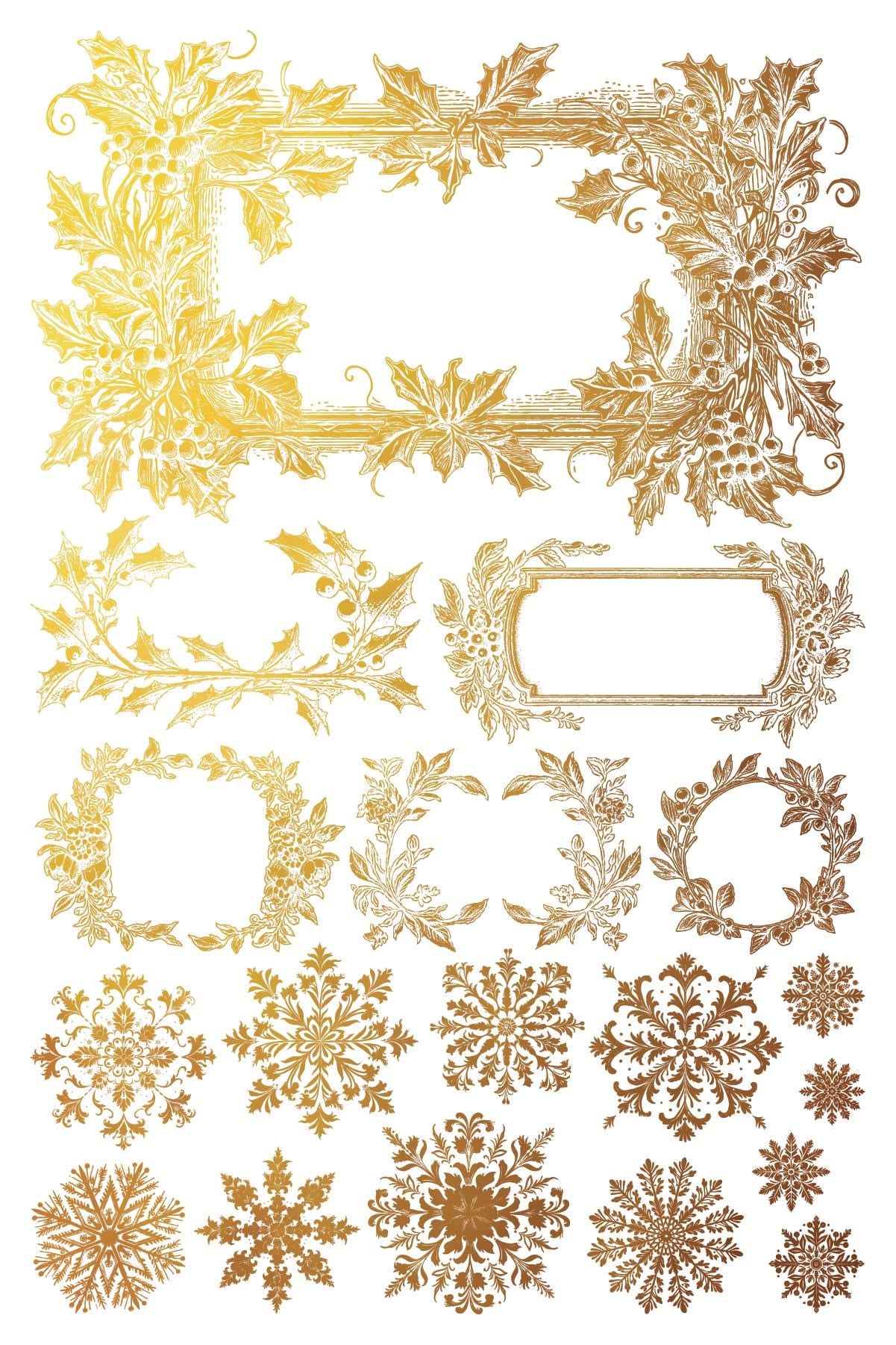 Tinsel Foil Transfer Pad IOD with (8) 8 X 12 Sheets by Iron Orchid Designs, Limited Release Rub-On Furniture Transfer Decal Ships 1-2 days!