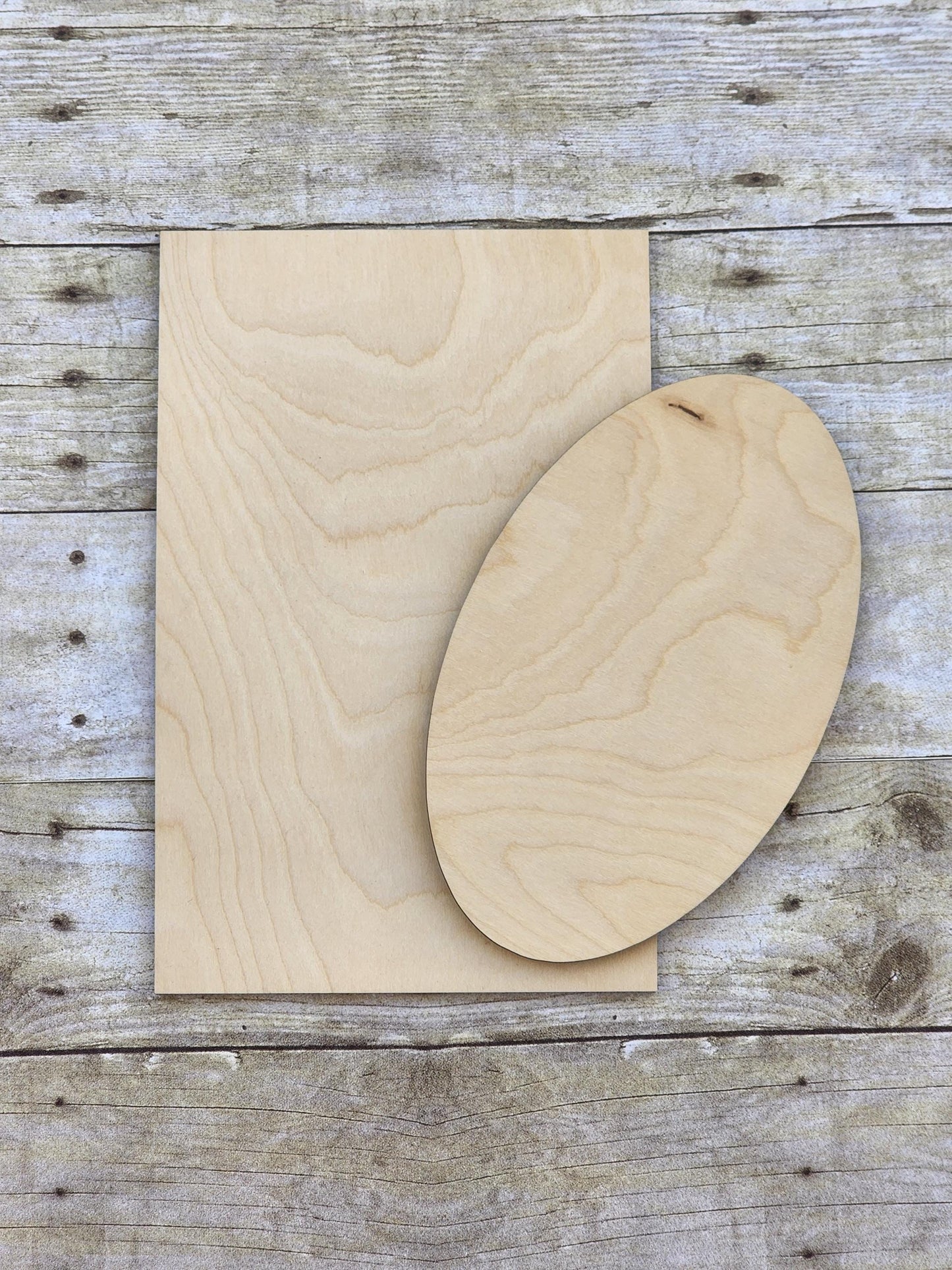 Oval Stacked Wood Plaque