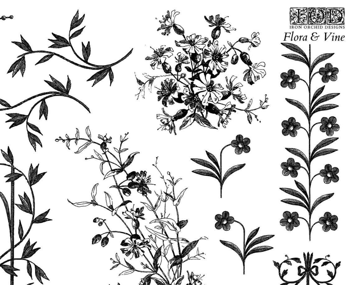 Flora and Vine IOD Stamp
