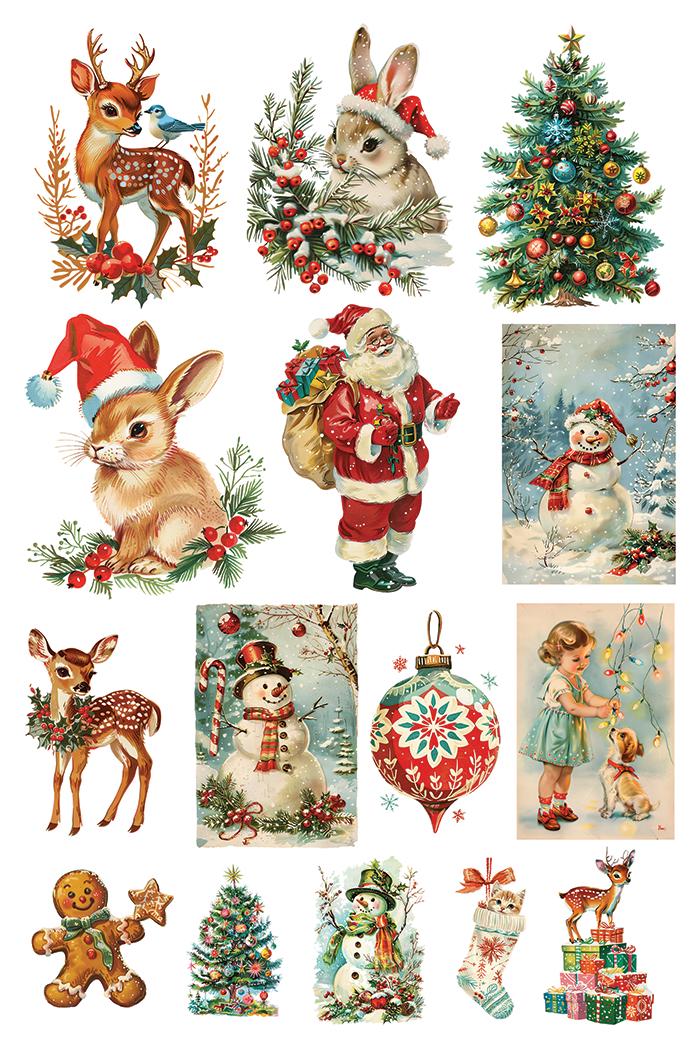 Kitschy Christmas IOD Transfer Pad with (8) 8 x 12 Sheets