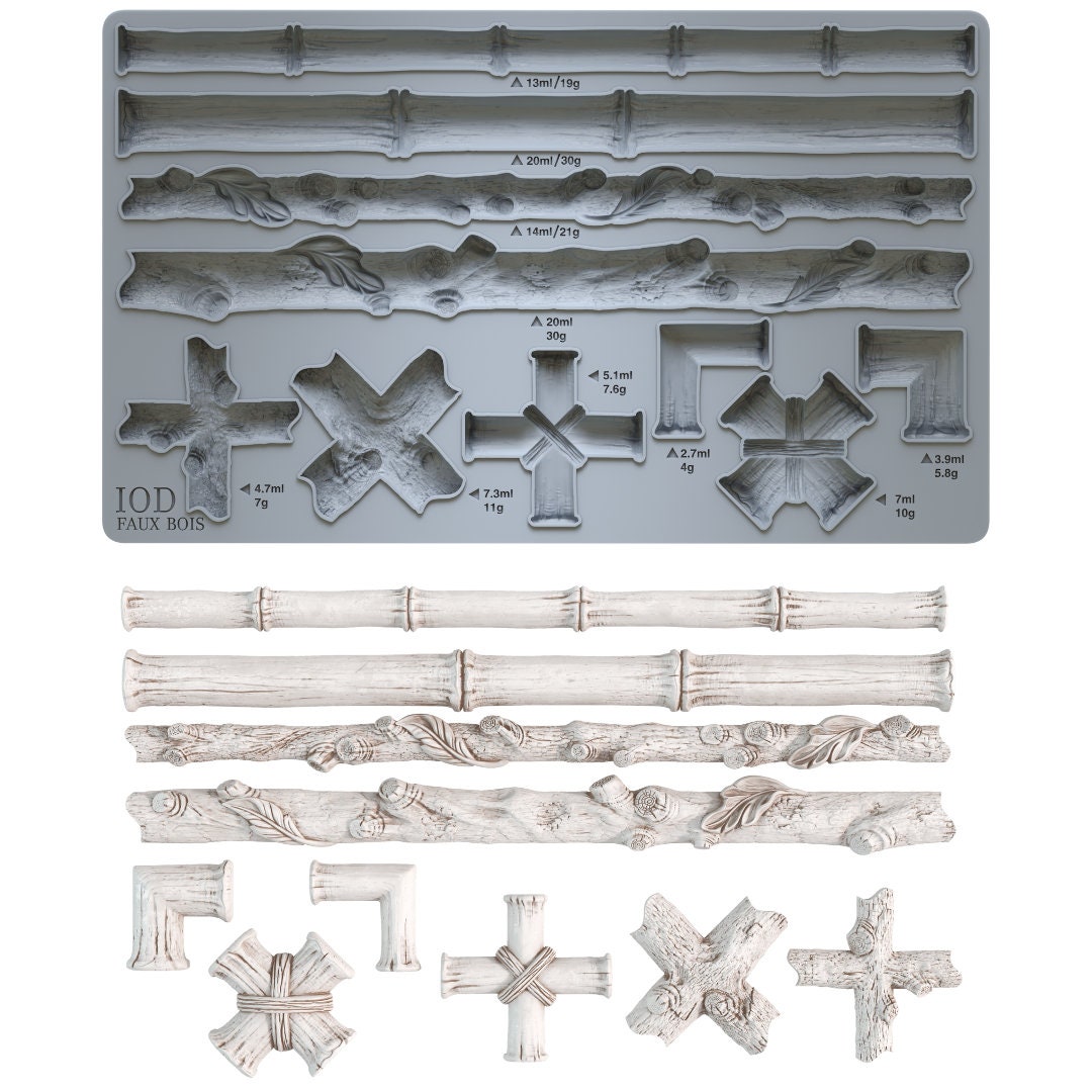 IOD Faux Bois 6x10 Decor Mould