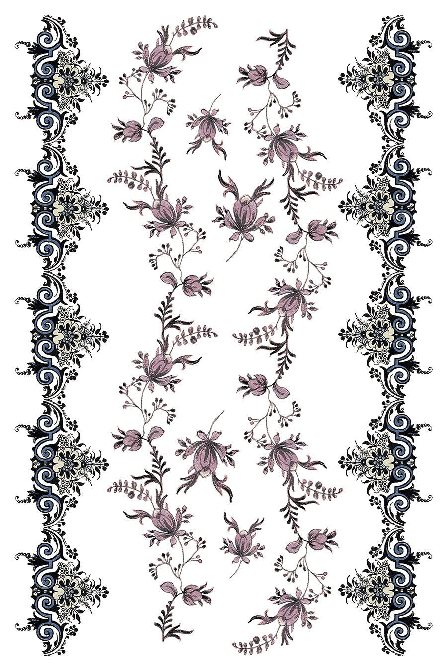 Fairytale Florals Rub On Transfer IOD Transfer (8)8 X 12 inches