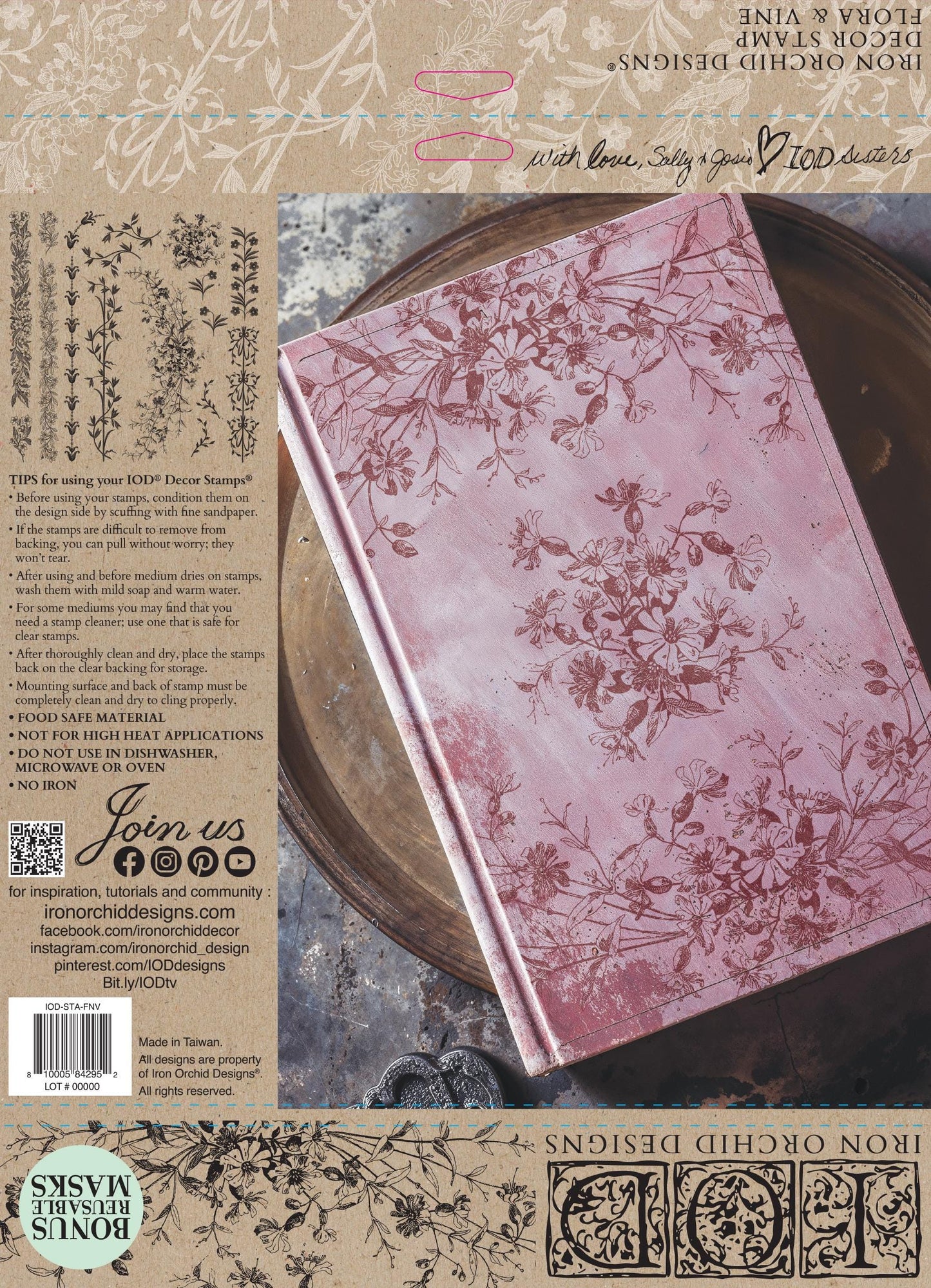 Flora and Vine IOD Stamp