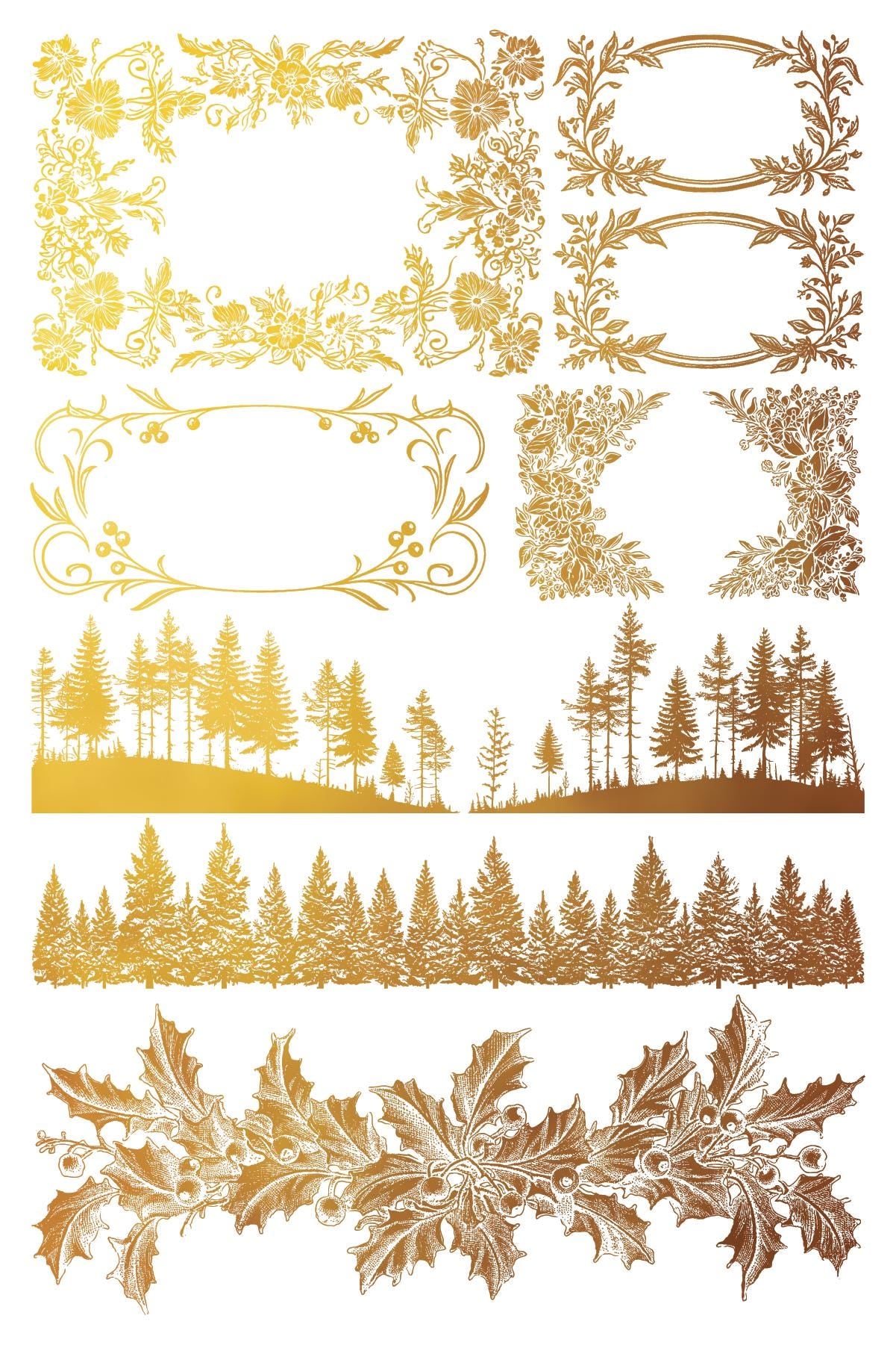 Tinsel Foil Transfer Pad IOD with (8) 8 X 12 Sheets by Iron Orchid Designs, Limited Release Rub-On Furniture Transfer Decal Ships 1-2 days!