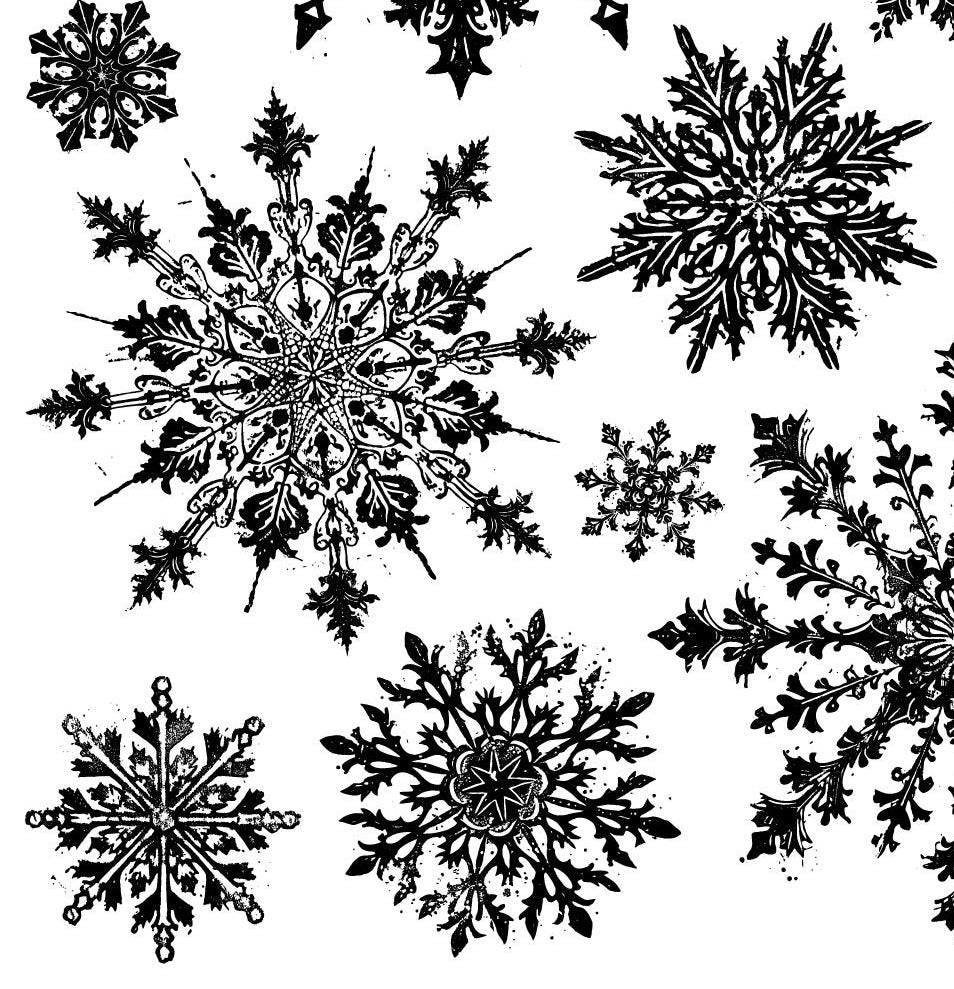 IOD Vintage Snowflakes Stamp