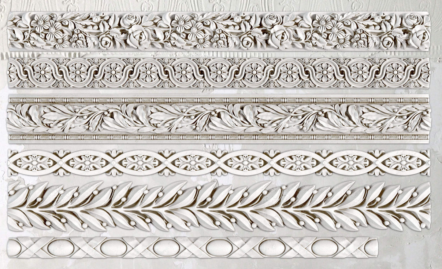 IOD Trimmings 1 6x10 Decor Mould Label Moulds Use With Clay or Resin Crafts Signs Sugar Arts Furniture Fall Decor, Trimmings 1 Mold