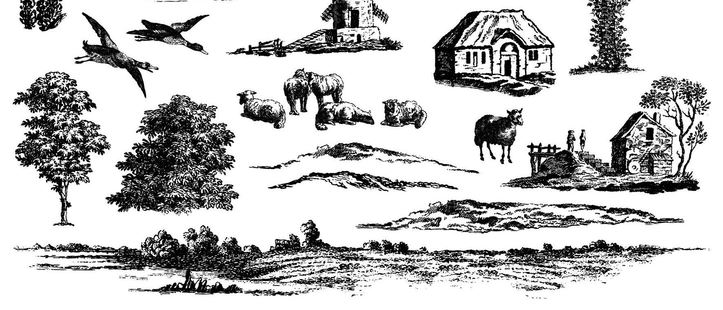RETIRED IOD Rural Scene Stamps