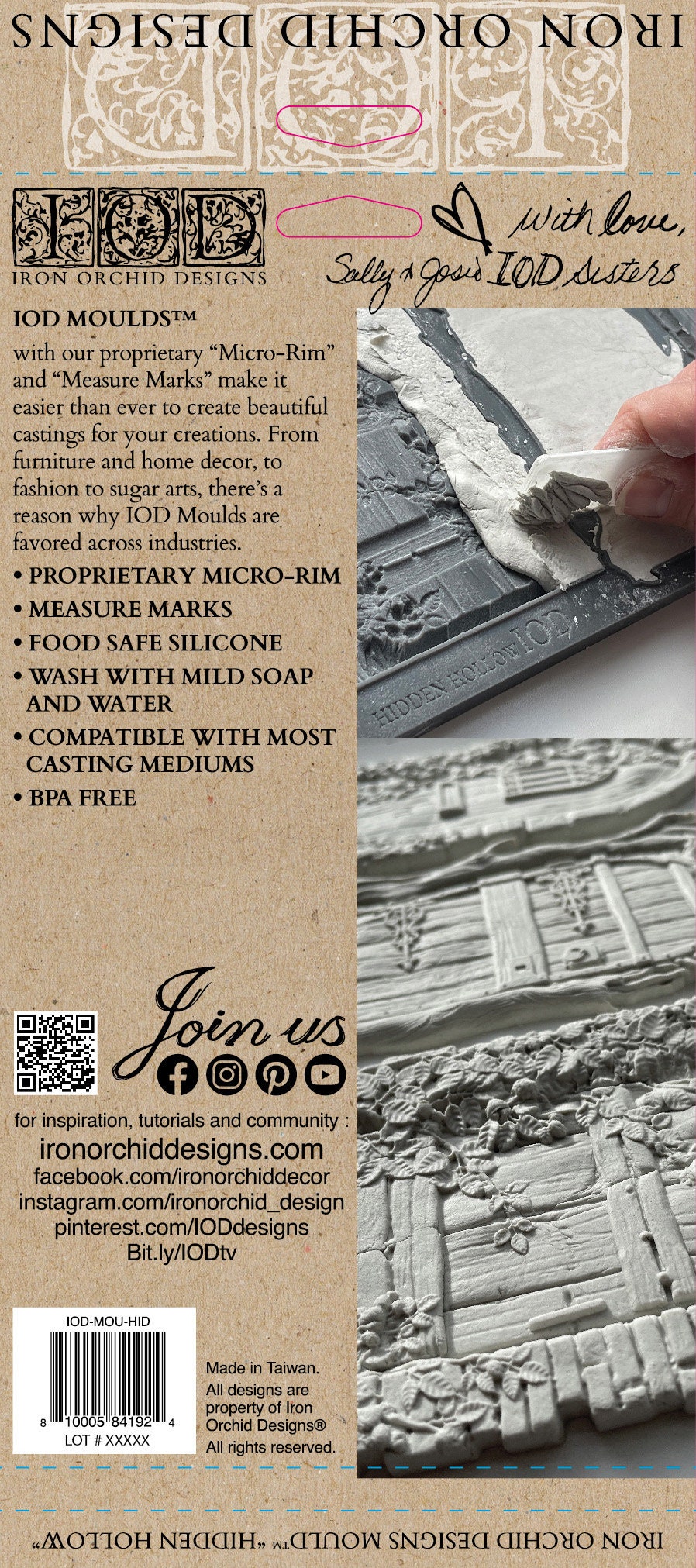 IOD Hidden Hollow 6x10 Decor Mould