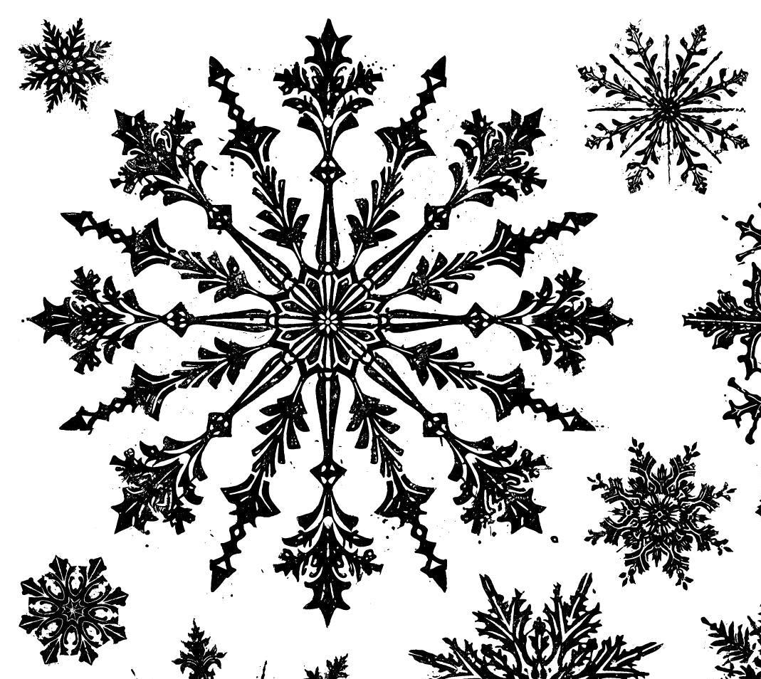 IOD Vintage Snowflakes Stamp